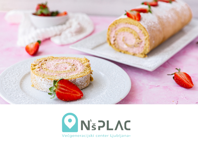 Beljakova rulada z jagodami